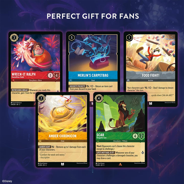 Ravensburger Disney Lorcana TCG: Shimmering Skies - Emerald &amp; Steel Single-Player Starter Deck | Engaging Gameplay | Over 200 Original Disney Artworks | Ideal for Ages 8+