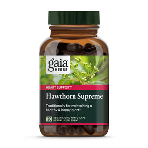 Gaia Herbs Hawthorn Supreme - Hawthorn Berry Supplement to Support Heart Health - for Use at Every Age and Stage to Sustain and Support The Heart - 120 Vegan Liquid Phyto-Capsules (60-Day Supply)