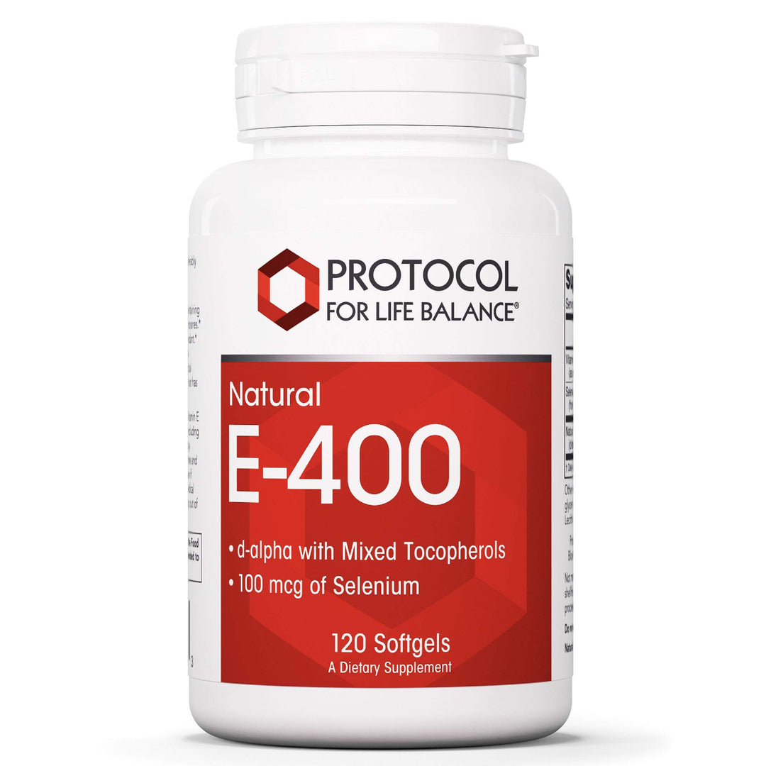 Firebrick Protocol For Life Balance Natural E-400 MT Plus Selenium 120 Softgels - P0906