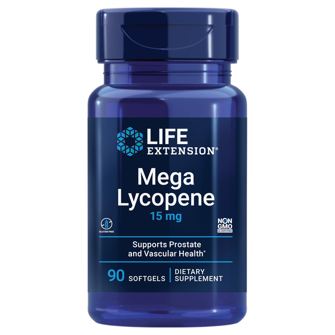 Life Extension Mega Lycopene, Prostate Health, arterial Health, antioxidant Defense, Gluten-Free, Non-GMO, 90 softgels - The Oasis of Health