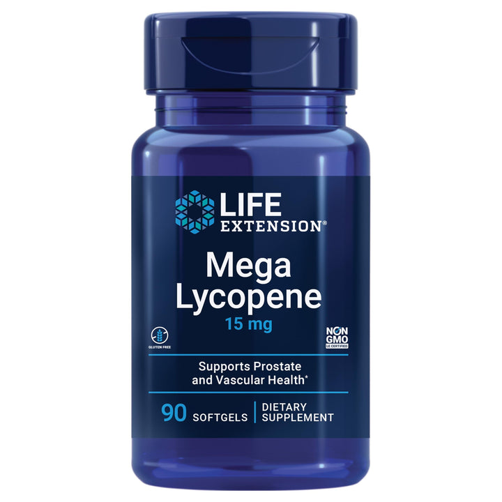 Life Extension Mega Lycopene, Prostate Health, arterial Health, antioxidant Defense, Gluten-Free, Non-GMO, 90 softgels - The Oasis of Health