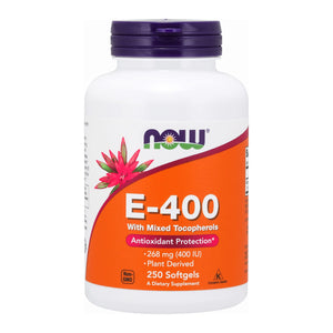 Now Foods Vitamin E-400 With Mixed Tocopherols 250 Softgels - 0894