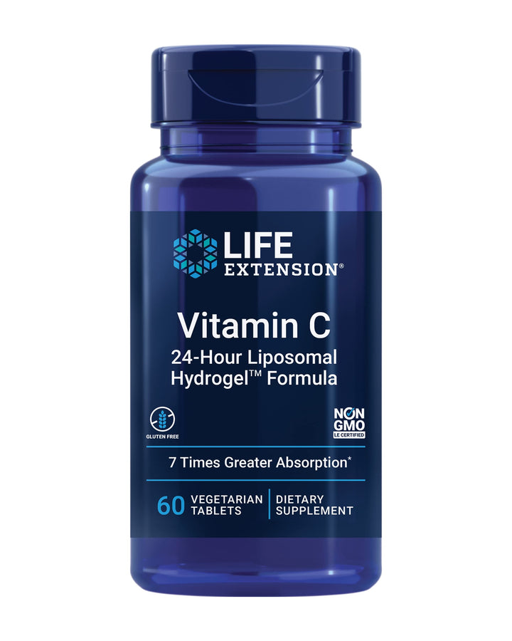 Life Extension Vitamin C 24-Hour Liposomal Hydrogel Formula, 60 Tablets