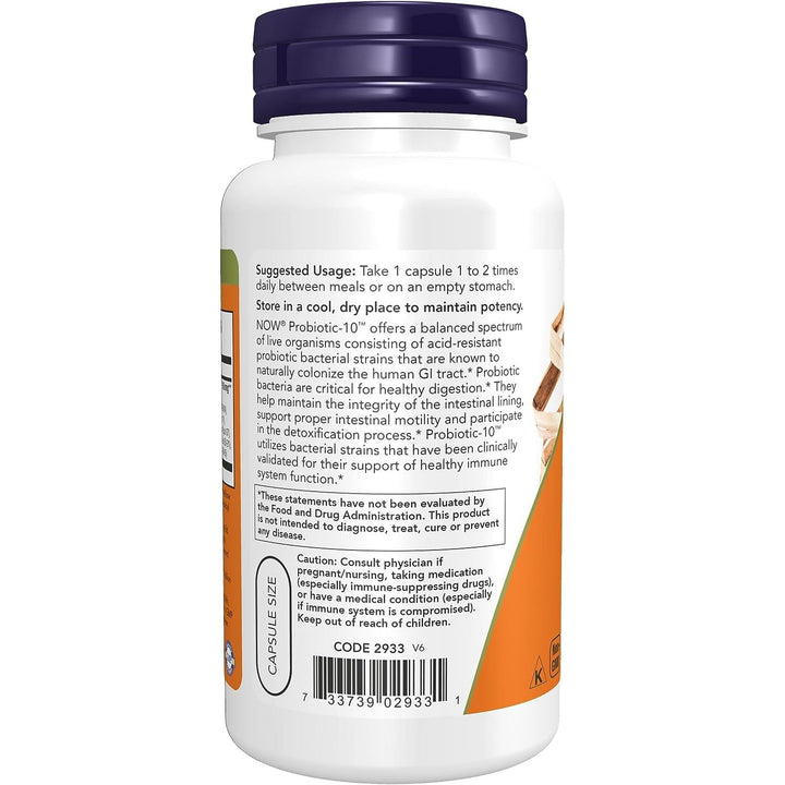 Now Foods Probiotic-10 25 Billion 100 Vcaps - 2933 - 2 Pack