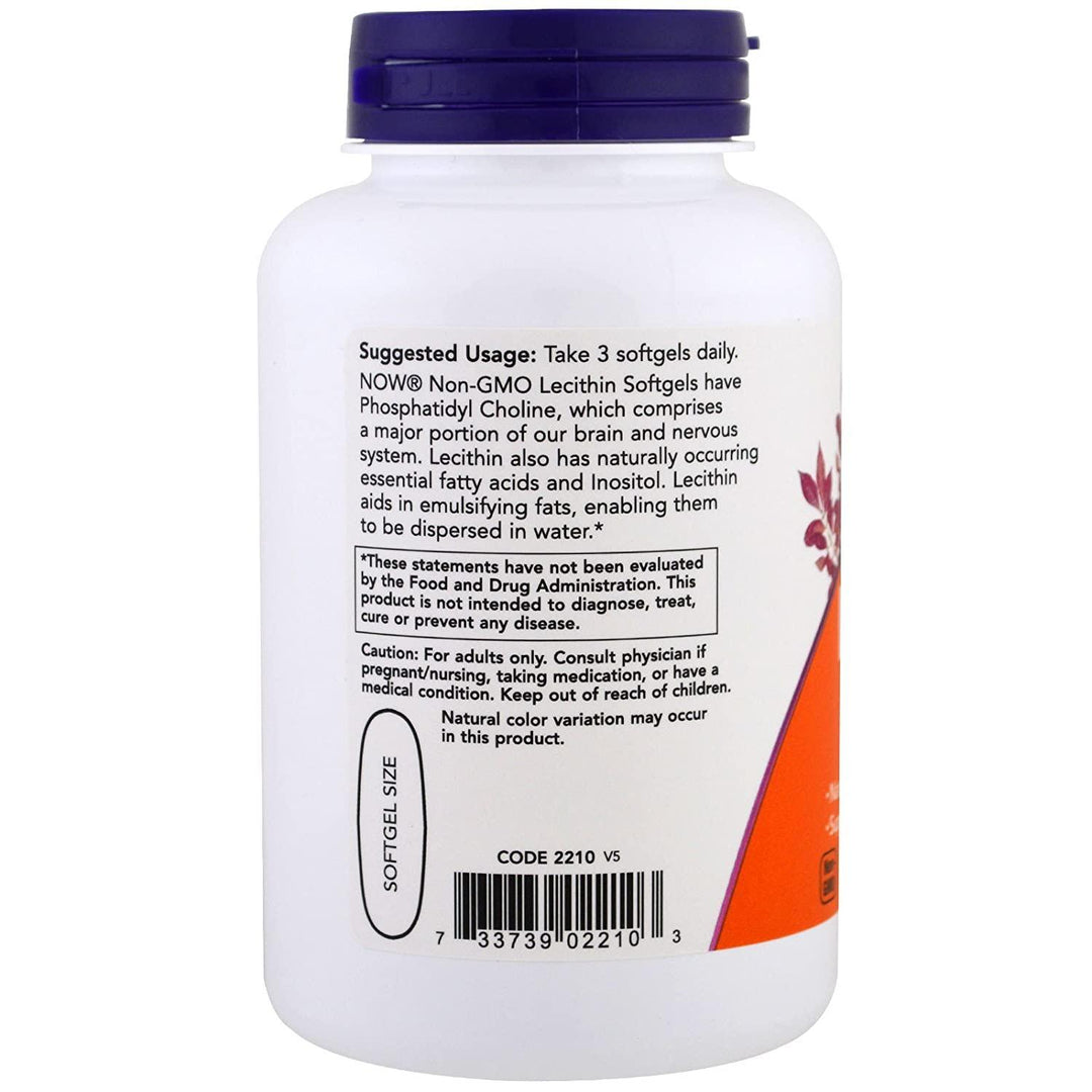 Now Foods Lecithin 1200 mg 100 Softgels - 2210 - 3 Pack