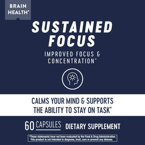 Nature's Way Sustained Focus, Improved Focus and Concentration*, 60 Capsules - The Oasis of Health