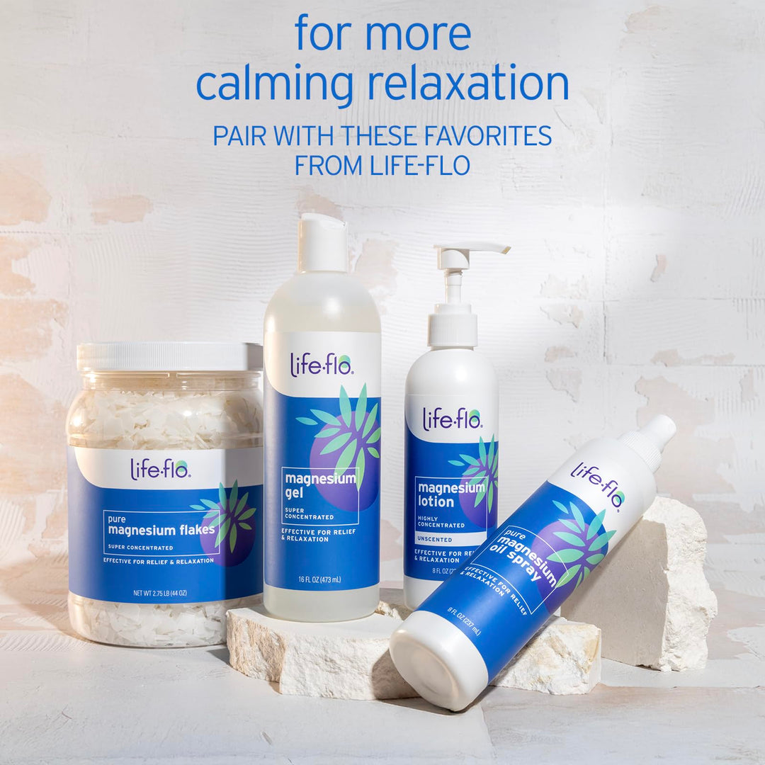 LIFE-FLO Magnesium Lotion, Vanilla Scent - New, Improved Magnesium Chloride from Zechstein Seabed - Soothes Muscles, Joints When Massaged into Skin - Great for Kids, Hypoallergenic, 2 Fl oz