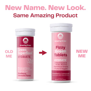 Rosy Brown Amazing Grass Green Superfood Hydrate Strawberry Lemonade 10 Tablets