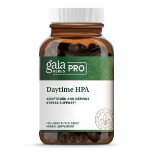 Gaia PRO Daytime HPA - Adaptogen & Nervine Supplement for Stress - Ashwagandha, Organic Holy Basil, Oats, Rhodiola & Schisandra - 120 Vegan Liquid Phyto-Capsules (60 Servings)