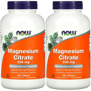 Now Foods Magnesium Citrate 200mg 250 Tablets - 1292