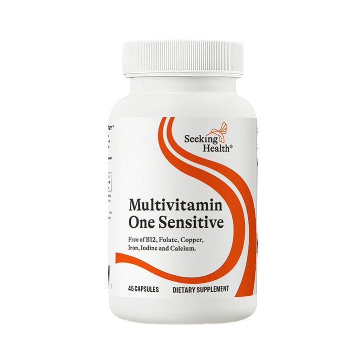 Seeking Health Multivitamin One Sensitive, Daily Vitamin Without B12, Folate, Copper, Iron, Iodine, Calcium, Choline, and Lutein, Antioxidant Support, Vegetarian and Vegan (45 Capsules) - The Oasis of Health