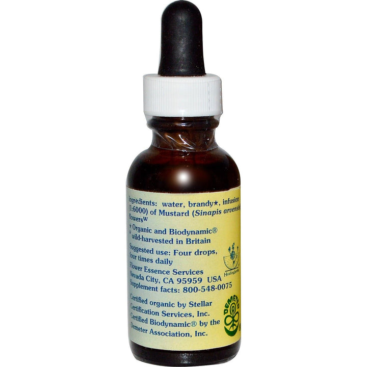 Flower Essence Services Mustard Dropper Herbal Supplements, 1 Ounce