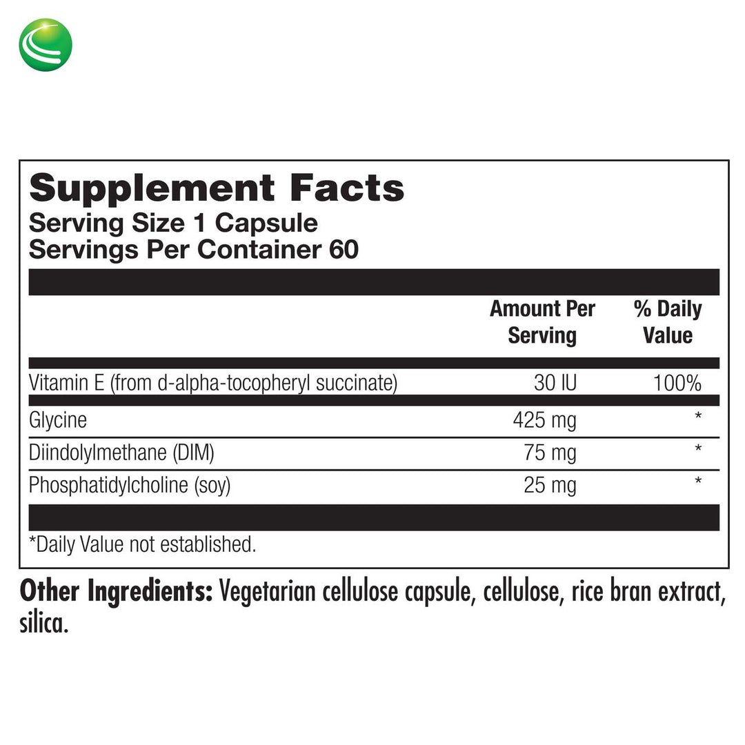 Nutra BioGenesis - DIM Balance - DIM Supplement with Diindolylmethane, Glycine, and Phosphatidylcholine - 60 Capsules