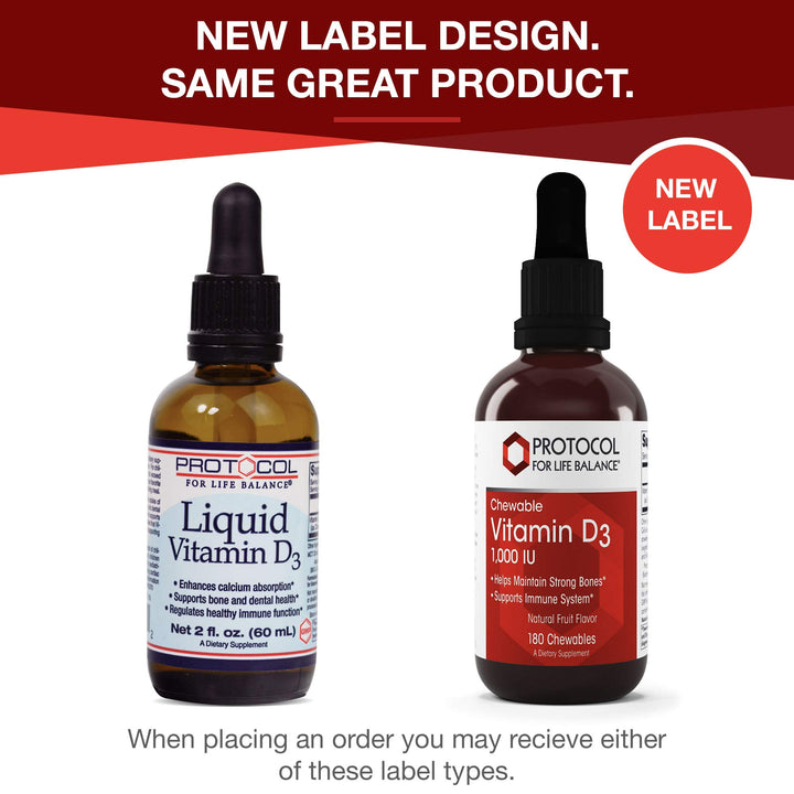 Light Pink Protocol For Life Balance Liquid Vitamin D3 400 IU Per 4 Drops 2 Oz - P0370