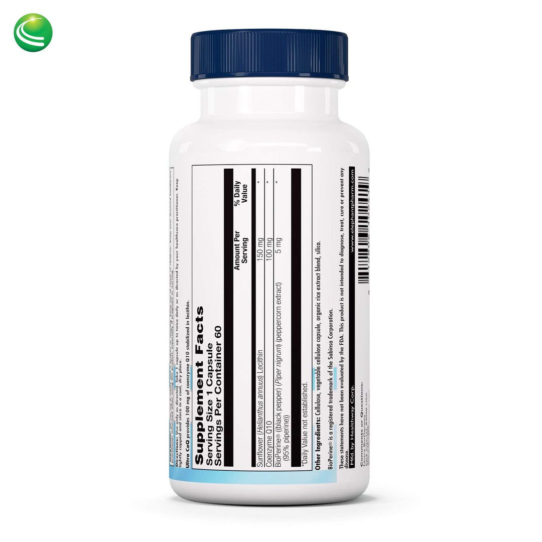 Nutra BioGenesis Ultra CoQ10 - Coenzyme Q10 to Support Heart and Brain Health - Gluten Free, Vegan, Non-GMO - 60 Capsules