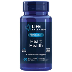Life Extension FLORASSIST Heart Health - 2.5 Billion CFU Heart Health Support Advanced Probiotics Supplement for Men and Women � Gluten-Free, Non-GMO, Vegetarian � 60 Capsules