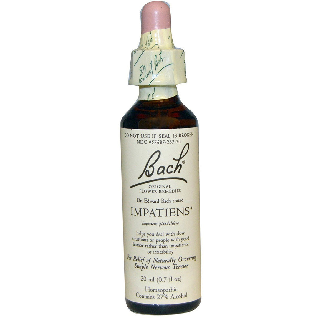 Bach Original Flower Remedies, Impatiens - 20mL Dropper, Pack of 2 - Have Patience - Natural Homeopathic Flower Essence for Emotional Balance - Vegan, Gluten Free, Sugar Free