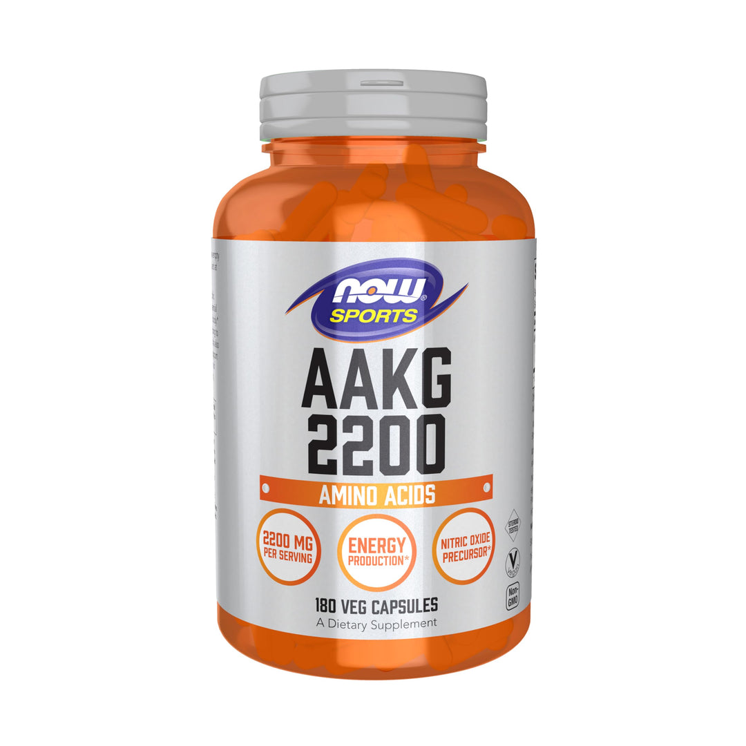 Now Foods Now Sports, AAKG 2200, Arginine, Energy Production*, 180 Veg Caps