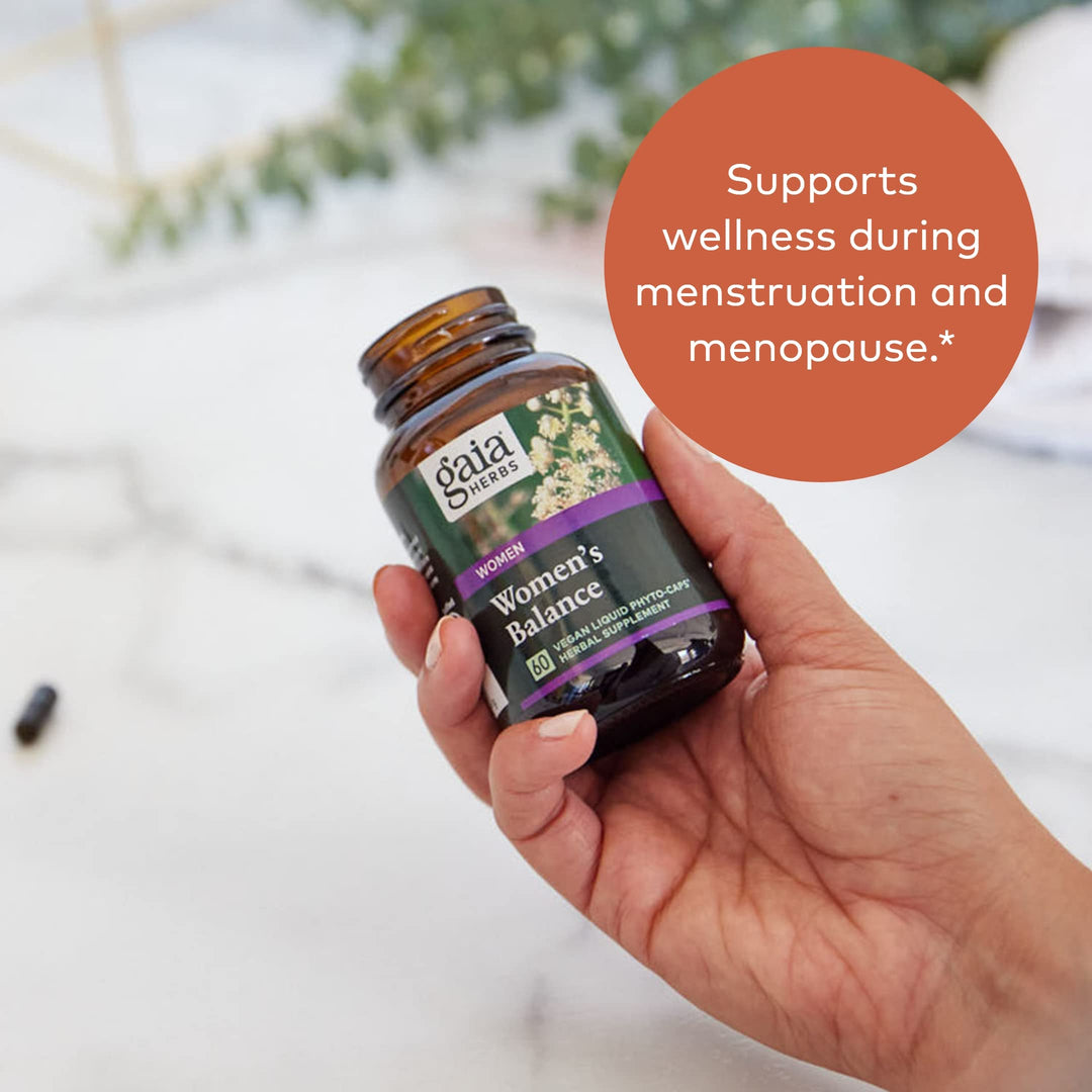 Gaia Herbs Menopause Support Daytime - Helps Support Hormone Balance &amp; Well-Being for Women* - with Vitex, Black Cohosh, St. John&
