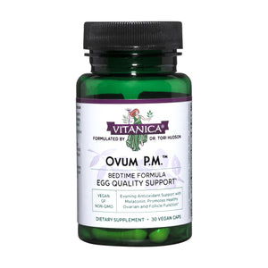 Vitanica Ovum P.M. - Egg Quality Support with Vitamin D3, Alpha Lipoic Acid & Melatonin - Works Best with Ovum A.M. - Herbal Dietary Supplement for Women's Health - Consumer Line - 30 Vegan Caps - The Oasis of Health