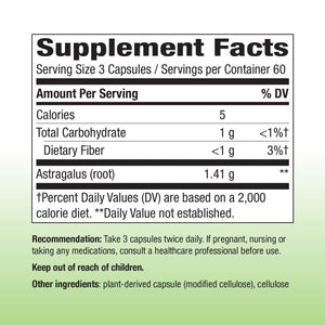 Nature's Way Astragalus Root, Traditional Immune Support*, Non-GMO Project Verified, Vegan, 180 Capsules - The Oasis of Health