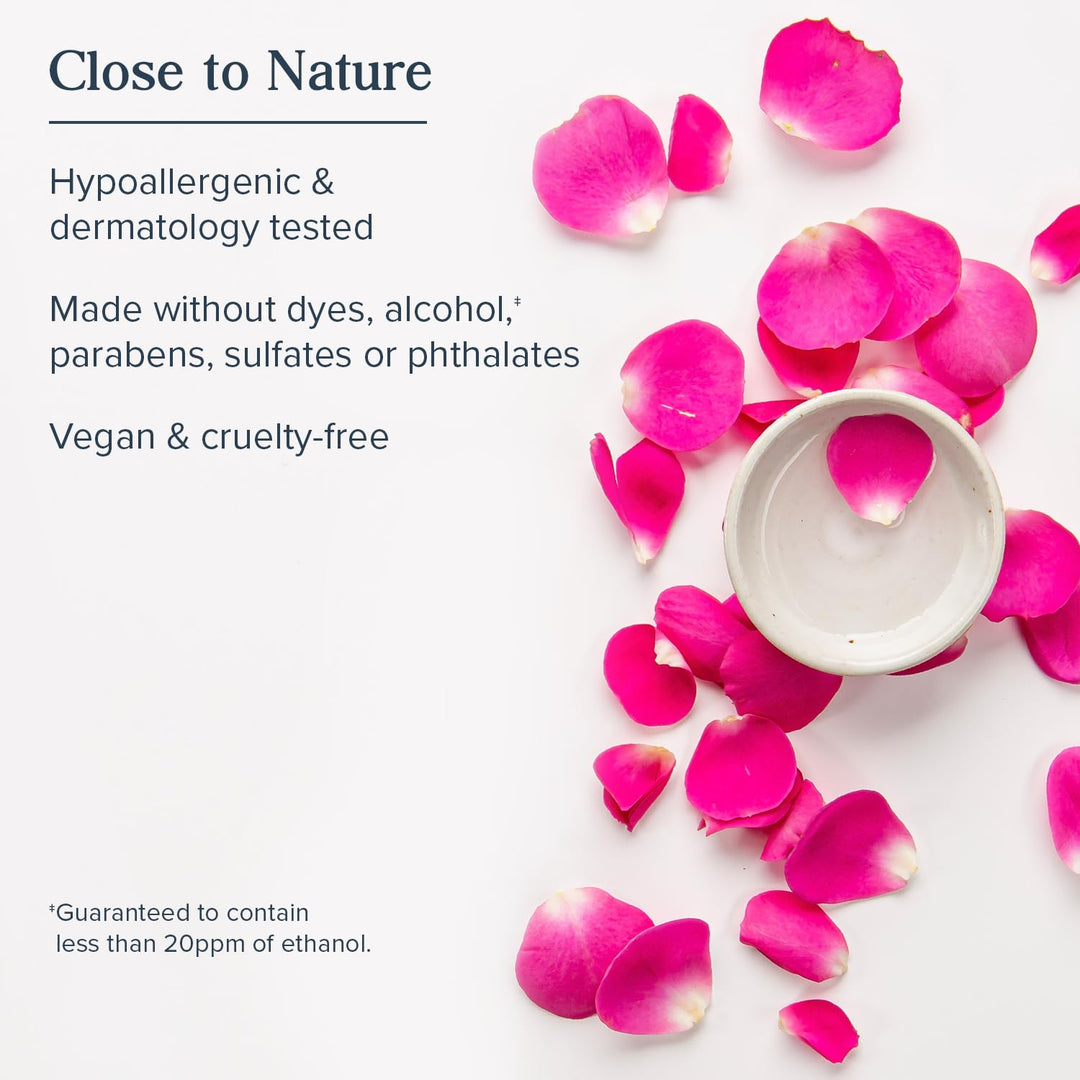 HERITAGE STORE Rosewater &amp; Glycerin Hydrating Facial Splash - Dry Combination Skin Care - Rose Water with Vegetable Glycerine - Made w/out Dyes or Alcohol, Hypoallergenic, Vegan, 60-Day Guarantee, 4oz