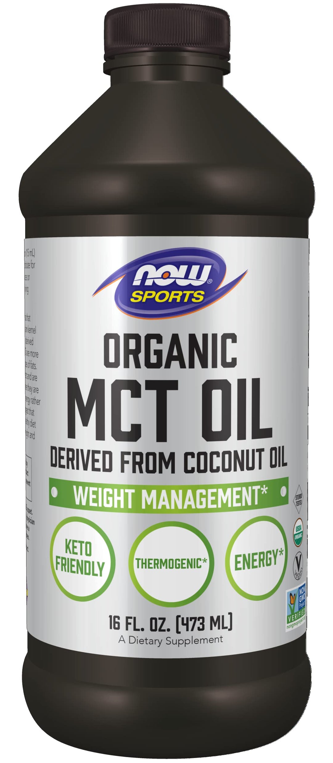 NOW Sports Nutrition, Organic MCT (Medium-chain triglycerides) Oil (in Plastic), 16-Ounce