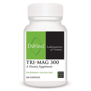 Davinci Laboratories Tri-Mag 300mg Magnesium Taurate Glycinate Malate Support Supplement, 120 Capsules - Vegetarian, Non-GMO Ingredients