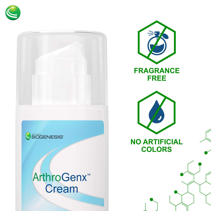 Nutra BioGenesis ArthroGenx Cream - Turmeric, Ginger and MSM to Help Soothe Skin and Massage Muscles &amp; Joints - 2 oz