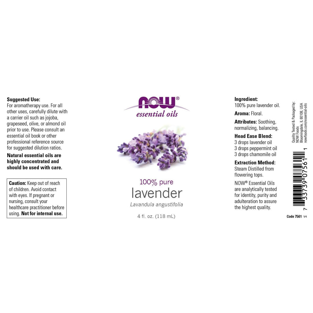 Now Essential Oils Lavender Oil 4oz - 7561