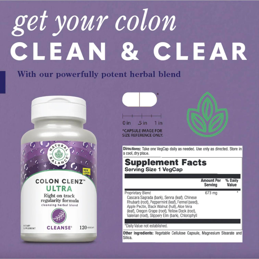 Natural Balance Ultra Colon Clenz - 120 Vegetarian Capsules