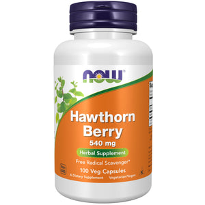 NOW Supplements, Hawthorn Berry 540 mg, Free Radical Scavenger*, Herbal Supplement, 100 Veg Capsules