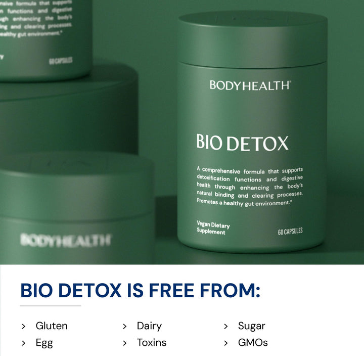 BodyHealth Bio Detox 300mg - Zeolite &amp; Terra Clay Complex – Natural Detox Support with Fulvic &amp; Humic Acids for Gut Balance and Cellular Protection - 60 Capsules