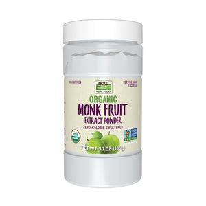 NOW Real Food, Organic Monk Fruit Extract Powder, Zero-Calorie Sweetener, 3.7 oz