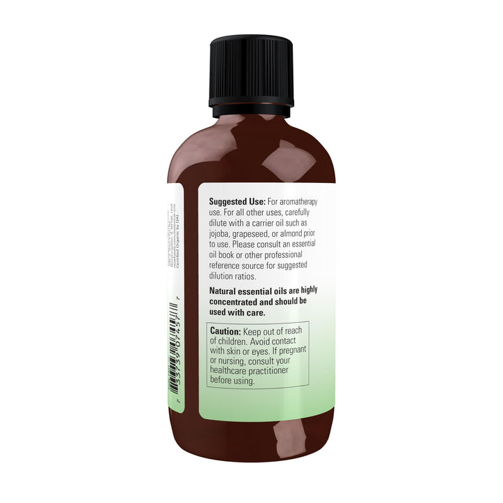 NOW Essential Oils, Organic Peppermint Oil, Steam Dist., Undiluted,4 fl. oz