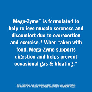 Nature's Way Mega-Zyme Enzymes, Relieves Occasional Muscle Soreness and Discomfort*, Pancreatic Enzymes, Digestive Support*, 100 Tablets - The Oasis of Health