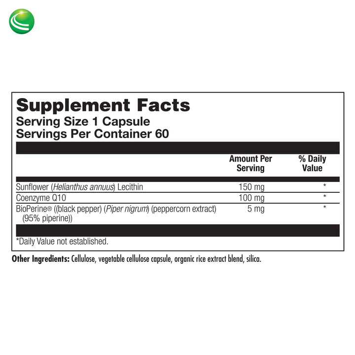 Nutra BioGenesis Ultra CoQ10 - Coenzyme Q10 to Support Heart and Brain Health - Gluten Free, Vegan, Non-GMO - 60 Capsules