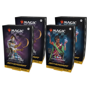 Magic The Gathering Aetherdrift Commander Deck Bundle - 2 of Each Deck (2 Living Energy + 2 Eternal Might)