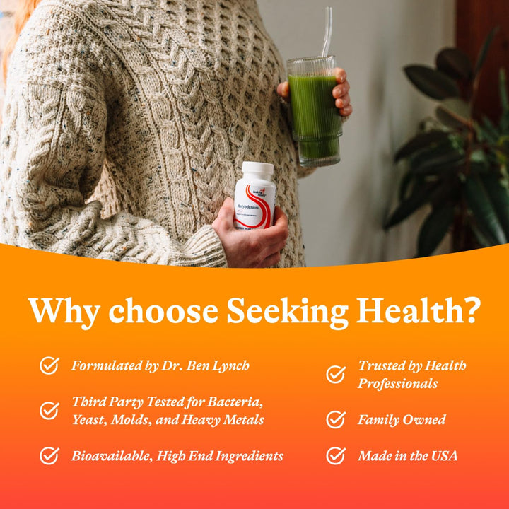 Seeking Health Molybdenum - Supplement with Molybdenum Glycinate Chelate - Supplement Supports Sulfite Metabolism &amp; Cellular Health - Vegetarian and Vegan Capsules - The Oasis of Health