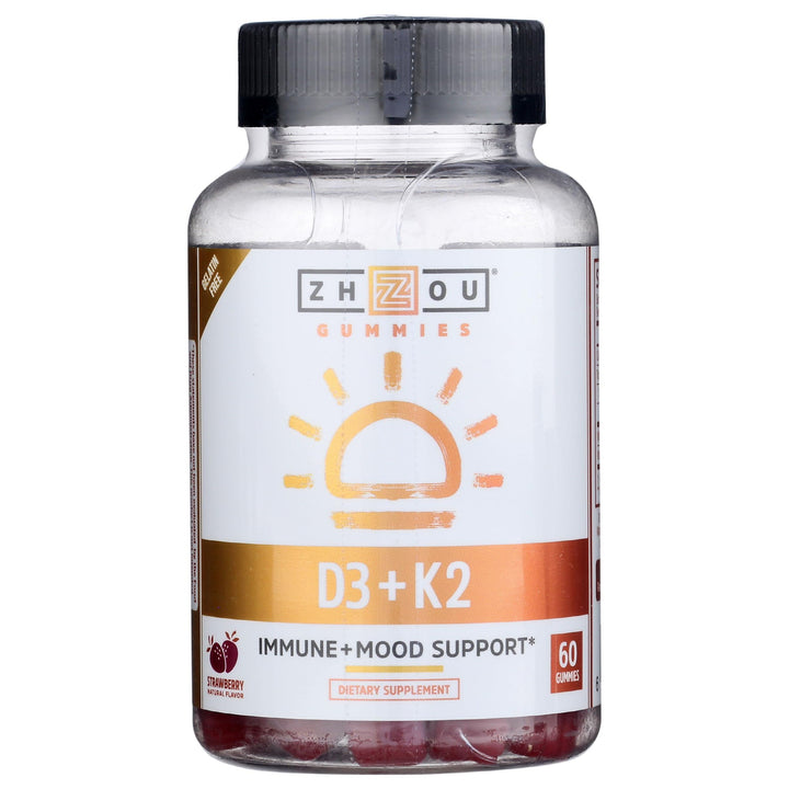 Zhou Nutrition Vitamin K2 + D3 Gummies, 60 Ct