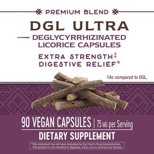 Nature�s Way Premium Extract DGL Ultra Extra Strength Digestive Relief*, 90 Capsules - The Oasis of Health