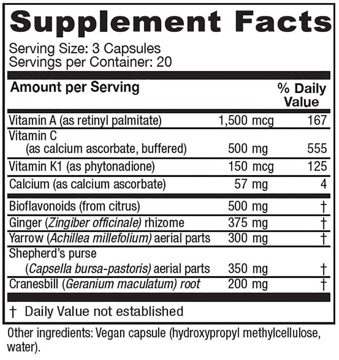 Vitanica Slow Flow, Menstrual Flow Support, Vegan, 60 Capsules (Slow Flow)