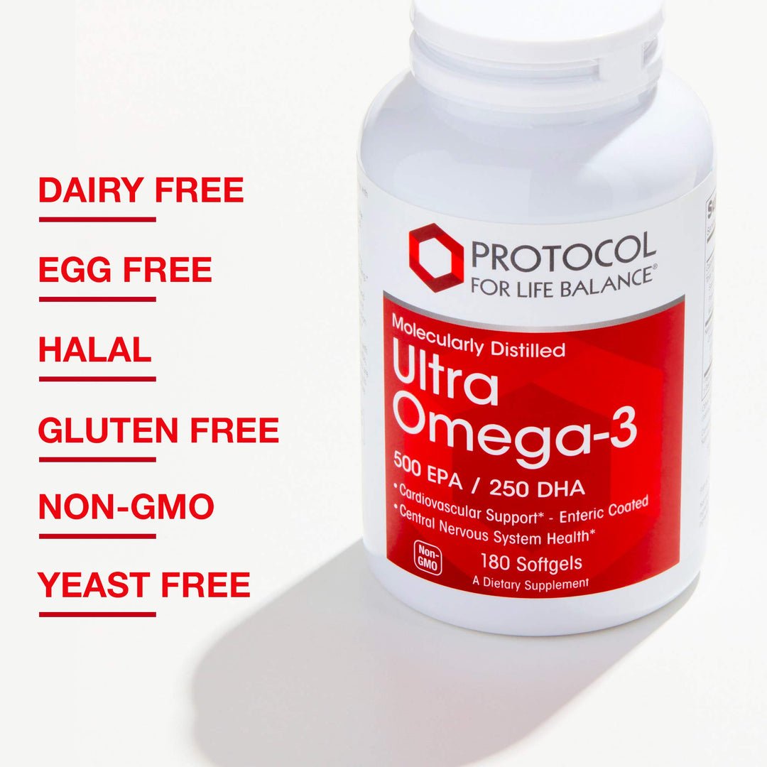 Lavender Protocol For Life Balance Molecularly Distilled Ultra Omega-3 500 EPA / 250 DHA 180 Softgels