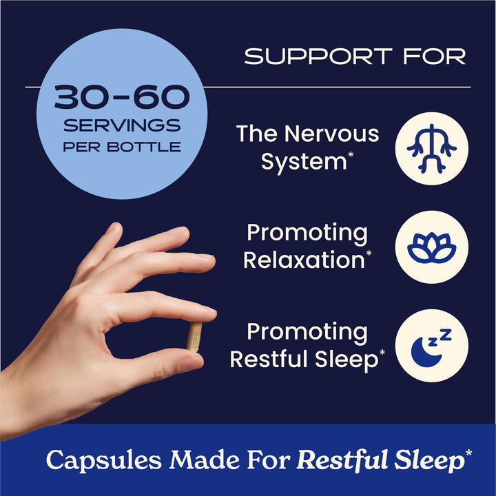 Herb Pharm Valerian Root Sleep Support Capsules: Certified Organic Sleep Aid for Adults Valeriana Extract for Relaxation, Non-Bitter, Melatonin Free, Vegan, ~30-60 Day Supply, 60 Capsules*