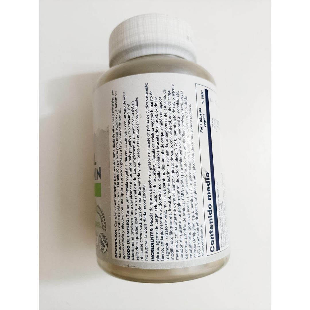 SOLARAY Liposomal Multivitamin for Men &amp; Women, High Potency, Enhanced Absorption Vitamin C, Vitamin D, Biotin, Methyl B-12, Odor Neutral &amp; Gentle Digestion, 60 Servings, 120 VegCaps
