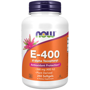 Now Foods Vitamin E-400 D-Alpha Tocopheryl 250 Softgels - 0839