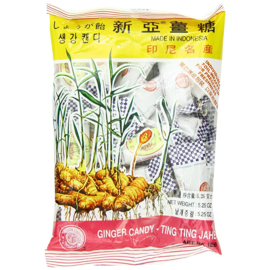 Plum Flower Ting Ting Jahe Ginger Candy, 4.4 Oz (3 pack) by MayWay