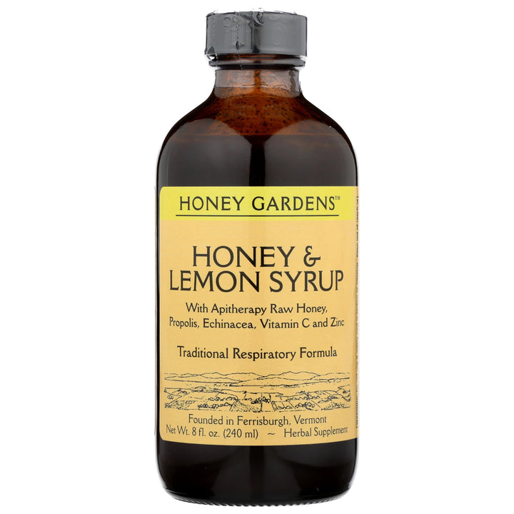 ZAND Lemon and Honey Syrup with 170 mg of Vitamin C and 3 mg of Zinc, Apitherapy Formula Includes Raw Honey, Organic Apple Cider Vinegar, Echinacea Blend, Rose Hips and More, 8 FL. OZ. 48 Servings