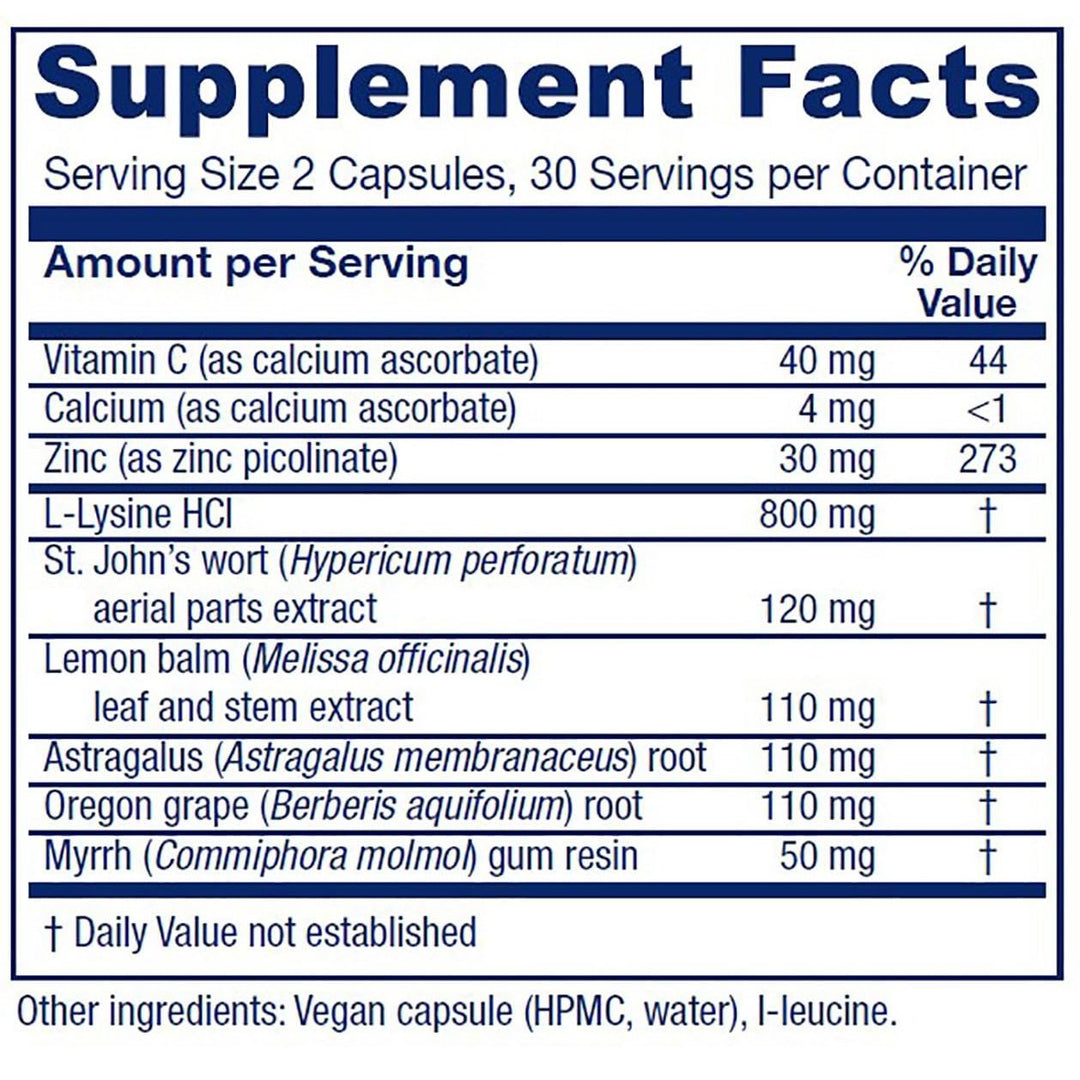 Vitanica Lysine Extra, Immune System Support, Vegan, 60 Capsules