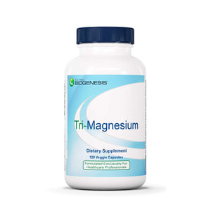 Nutra BioGenesis - Tri-Magnesium - Three Forms of Magnesium to Help Support Heart Health, Balanced Bone Density and Muscle Relaxation - 120 Capsules